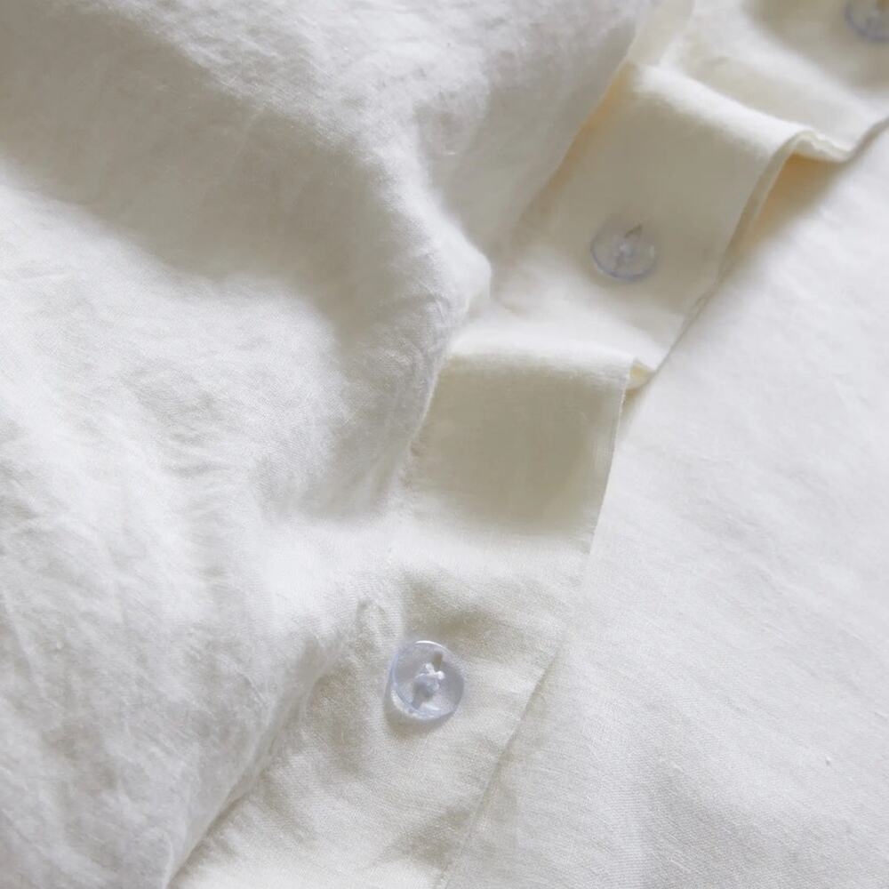 Quince European Linen Duvet Cover Ivory Size Queen/Full - Picture 4 of 7